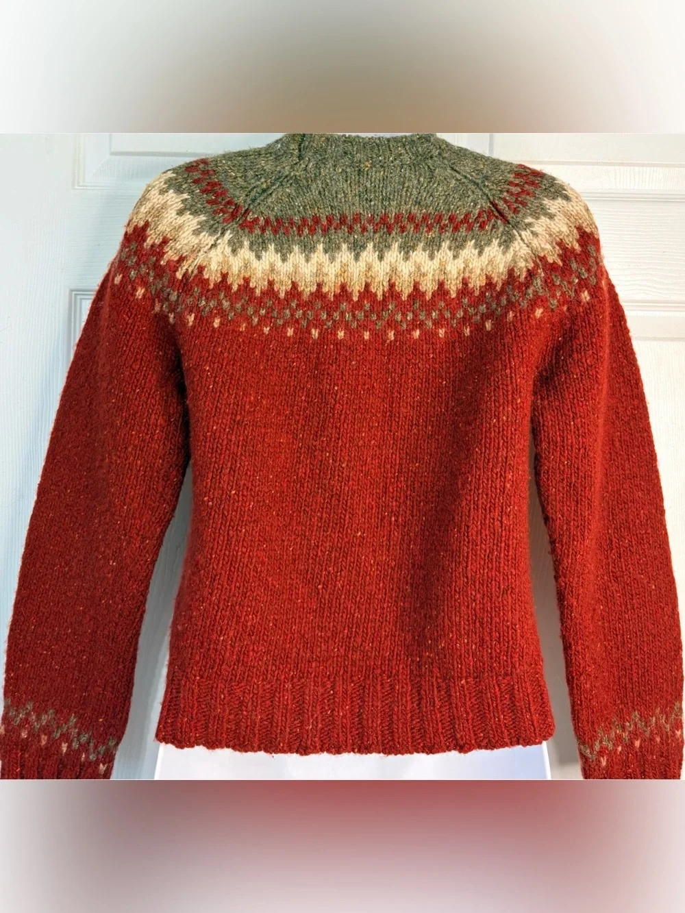 Vintage Abercrombie & Fitch Wool Blend Fair Isle Nordic Sweater Medium